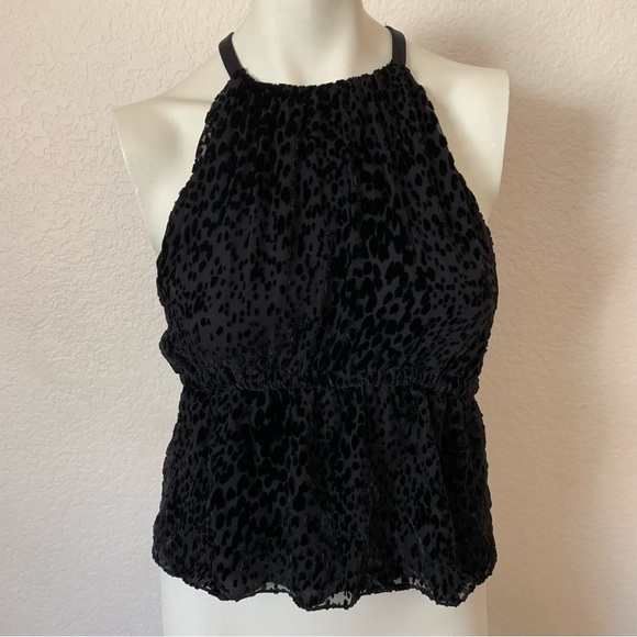 ALC silk leopard halter blouse tank nwot - Picture 1 of 4